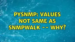 pysnmp: Values not same as SNMPWalk -- WHY? (2 Solutions!!)