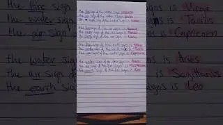 🤓 COMBO OF ELEMENTS IN EACH ZODIAC SIGN.