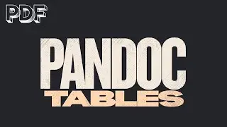 Convert Pandoc tables