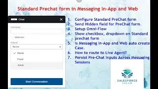 Стандартный предварительный чат в Salesforce Messaging для приложений и веб-приложений, серия 2 #servicecloud