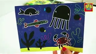 SES Creative - Scratch art animals (Unboxing & How to)