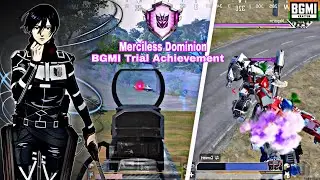  Merciless Dominion Achievement Complete | BGMI 3.9 UPDATE Trial Achievement #bgmi #bgmivideos 