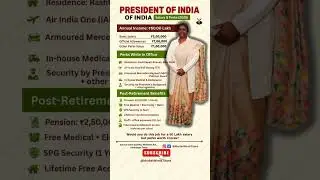 President of India 2025: ₹60 Lakh Salary but Perks Worth Crores! 🇮🇳 #shorts #president