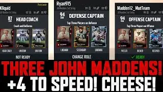 THREE Tier 3 John Madden Coaches At Once! | +4 SPEED +5 BLOCK SHED! THIS IS CHEESE! | MUT 18