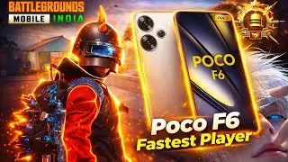 POCO F6 FASTEST PLAYER IN BGMI 🔱 | CLUTCHES FASTER THAN LIGHTNING ⚡ | FASTEST ANDROID PLAYER 🥷