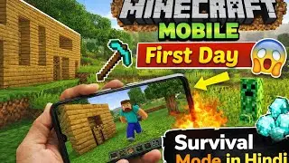 Minecraft Mobile First Day 😱 | Survival Mode Gameplay in Hindi