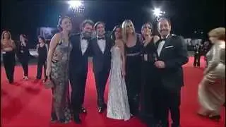 Peter Lanzani y Tini Stoessel en la red carpet de El Clan en Venecia