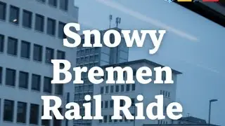 Snowy Bremen Rail Ride ❄️🚆✨ 4-Minute Cinematic Window View