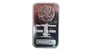1 oz. .999 Silver Bar with Walking Liberty Design