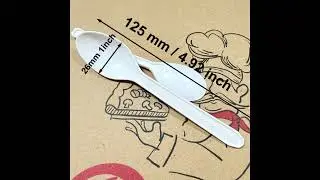 Small Biodegradable Plastic Cornstarch Spoons for CakesJellyIce creamYogurt   125mm4 5inch 5inch