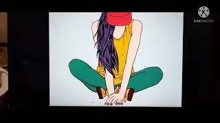 Recreation of a girl / From online tap and color app 