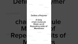 Define a polymer | What is a polymer #polymer #chemistry