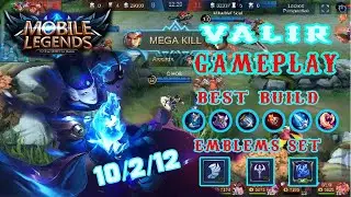 VALIR GAMEPLAY (BEST BUILD/EMBLEMS SET) #VALIRBESTBUILD2020