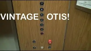 Columbia SC: epic vintage OTIS Lexan elevator in a Parking Deck