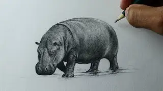 Como desenhar Hipopótamo realista