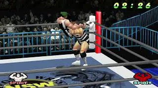Virtual Pro Wrestling Japan PS1 Matches Scott Norton vs Rick Steiner