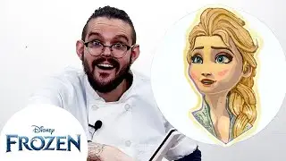 Frozen Pancake Art - Elsa