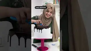 How to do dripping with chocolate sauce on cake | black forest cake icing| cake decorating