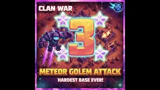 HOW TO BEAT PRO BASES 🏆 Meteor Golem Clan War Strategy (Clash of Clans)