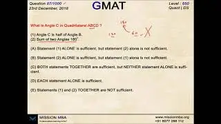 GMAT DAILY DOSE 87 | GMAT FREE QUESTIONS | MISSION MBA