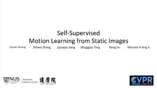 Self-Supervised Motion Learning from Static Images (MoSI) explained