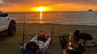 Kayak fishing in beautiful waters with the boys, (Shark encounter)