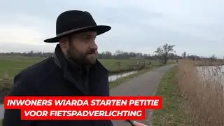 In gesprek met Bauke Keizer (FNP) over het onverlichte fietspad in Wiarda