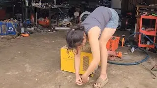 18-Year-Old Genius Girl Perfectly Repairs and Restores an Old Welding Machine Abandoned for Years