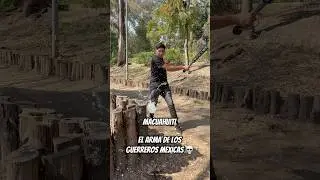 Probamos el Macuahuitl de @ArmasMS , la m&iacute;tica arma de los guerreros Mexicas 💀🔥