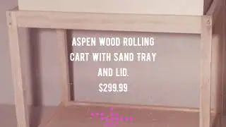 Play Therapy Outlet - Aspen Wood Rolling Cart with Sand Tray and Lid.