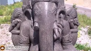 Big Ganesh Garden Statue with Mahakala, Large Ganesha