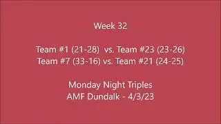 Monday Night Triples Week 32: Team #1 vs. Team #23 / Team #7 vs. Team #21