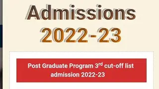 PG Admission 3rd Allotment Result 2022 | PG Courses 3rd Cut off Lucknow University 2022