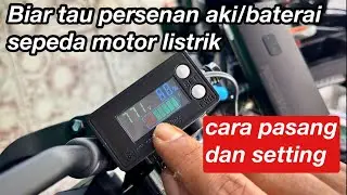 Pasang volt meter subnova di sepeda motor listrik Goda 199 Max