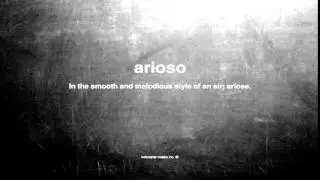 What does arioso mean