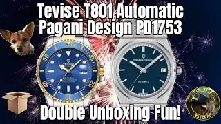 Tevise T801 Automatic / Pagani Design PD1753 Watch Double Unboxing Fun