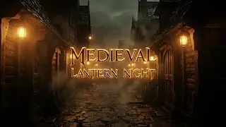 Sleeping Ambience| Lantern Village Streets at Night | Medieval Foggy Ambience 33M