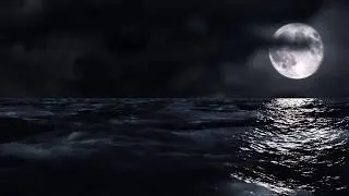Moon Over Sea at Night HD