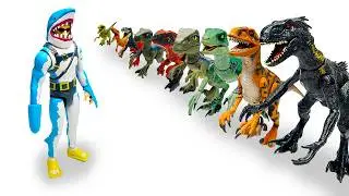HUGE Size Comparison: FORTNITE Black Night, Midas & Chomp VS JW Raptors | Velociraptors & More!