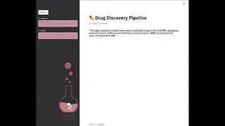 Drug Discovery Streamlit App demo