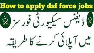 How to apply pak army dsf force