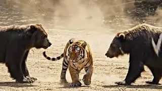 Indian Sloth Bear Fight Wildlife Combat