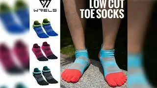 #WRELS Five Finger Toe Running Socks Athletic Breathable Five Finger Socks High Performance Moistur