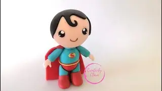 easy superman cake topper tutorial - cake design biscuit porcelana fria porcellana fredda