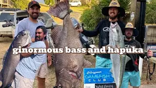 unforgettable day catching absolutely massive bass,hapuka on the Wild West Coast of New Zealand