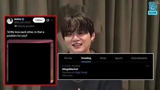 Suga BTS Reply To Fans Online | Actually Us