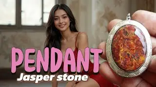 The process of making Silver Ring Stone Pendant made of flowers jasper