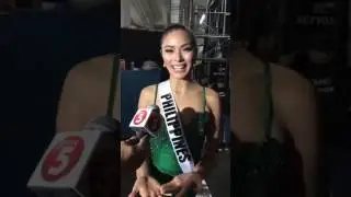 Miss Universe Philippines Maxine Medina after her long gown walk