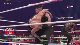 Trying to win the Royal Rumble.