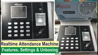 Realtime Biometric RS9w model unboxing, features & settings ! Attendance Machine with battery backup